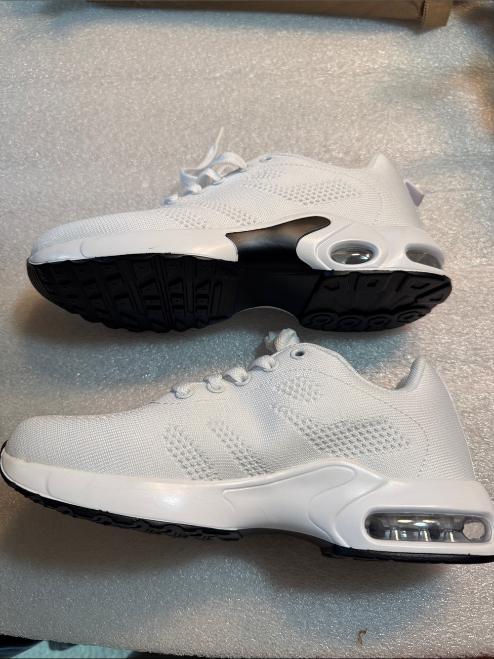 New Musabela White Knit Athletic Sneakers - Lightweight Lace-Up size 6 - Picture 6 of 8
